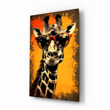 Cool Giraffe Glass Wall Art || Designer Collection.