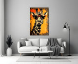 Cool Giraffe Glass Wall Art || Designer Collection.