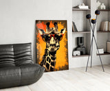 Cool Giraffe Glass Wall Art || Designer Collection.