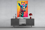 Cool Giraffe Glass Wall Art || Designer Collection.