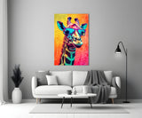 Cool Giraffe Glass Wall Art || Designer Collection.