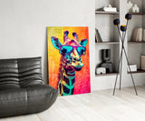 Cool Giraffe Glass Wall Art || Designer Collection.