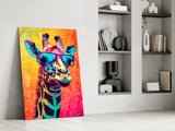 Cool Giraffe Glass Wall Art || Designer Collection.
