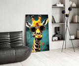 Cool Giraffe Glass Wall Art || Designer Collection.