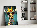 Cool Giraffe Glass Wall Art || Designer Collection.