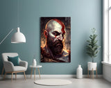 Kratos Glass Wall Art || Designer Collection.