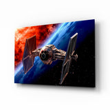 Tıe Fighter Glass Wall Art || Designer Collection.