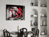 Dragon Glass Wall Art || Designer Collection.