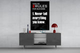 Rules of Success Glass Wall Art || Designer Collection.