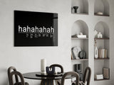 Laughter Analysis Glass Wall Art || Designer Collection.