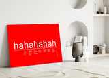 Laughter Analysis Glass Wall Art || Designer Collection.