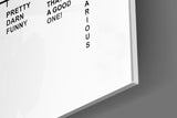 Laughter Analysis Glass Wall Art || Designer Collection.