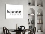 Laughter Analysis Glass Wall Art || Designer Collection.