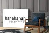 Laughter Analysis Glass Wall Art || Designer Collection.
