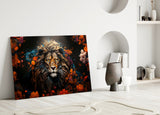 Lion Glass Wall Art || Designer Collection.