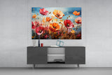 Poppies Glass Wall Art || Designer Collection.