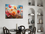 Poppies Glass Wall Art || Designer Collection.