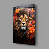 Lion Glass Wall Art || Designer Collection.