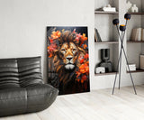 Lion Glass Wall Art || Designer Collection.