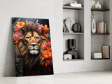 Lion Glass Wall Art || Designer Collection.