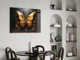 Golden Butterfly Glass Wall Art || Designer Collection.