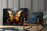 Golden Butterfly Glass Wall Art || Designer Collection.