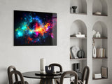 Colors of Space Glass Wall Art || Designer Collection.