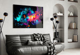 Colors of Space Glass Wall Art || Designer Collection.