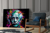 Einstein Glass Wall Art || Designer Collection.