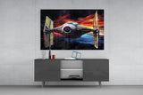 Tie Fighter Glass Wall Art || Designer Collection.