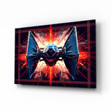 Tie Fighter Glass Wall Art || Designer Collection.