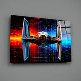 Tie Fighter Glass Wall Art || Designer Collection.