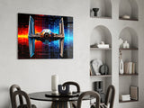 Tie Fighter Glass Wall Art || Designer Collection.