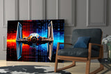 Tie Fighter Glass Wall Art || Designer Collection.