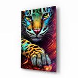 Sneaking Glasbild || Designer-Kollektion - 72x46 cm