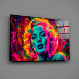 Girl in Fire Glass Wall Art || Designer Collection.