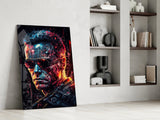 Mechanic Face Glass Wall Art || Designer Collection.