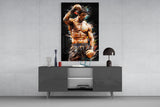 Fighter Glass Wall Art || Designer Collection.