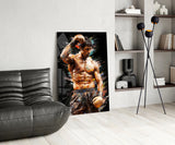 Fighter Glass Wall Art || Designer Collection.