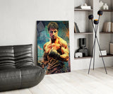 Fighter Glass Wall Art || Designer Collection.