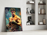 Fighter Glass Wall Art || Designer Collection.