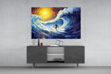 Waves Glass Wall Art || Designer Collection.