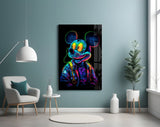 Neon Mouse Glass Wall Art || Designer Collection.