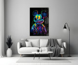 Neon Mouse Glass Wall Art || Designer Collection.