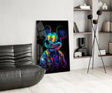 Neon Mouse Glass Wall Art || Designer Collection.