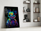 Neon Mouse Glass Wall Art || Designer Collection.