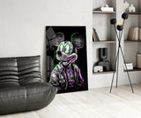 Neon Mouse Glass Wall Art || Designer Collection.