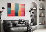 Rectangles  Glass Wall Art|| Designer's Collection.