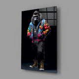 Gorilla Bro Glass Wall Art|| Designer's Collection.