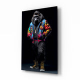 Arte della parete di vetro Gorilla Bro || Collezione di designer